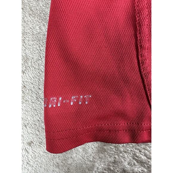 Nike Dri-Fit Athletic T-Shirt Adults Size Medium Short Sleeve Red - Picture 5 of 9